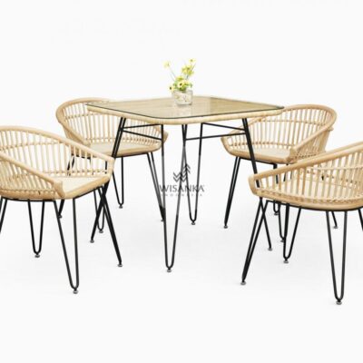 Kuga Natural Rattan Dining Set Cirebon Rattan Manufacturer Indonesia