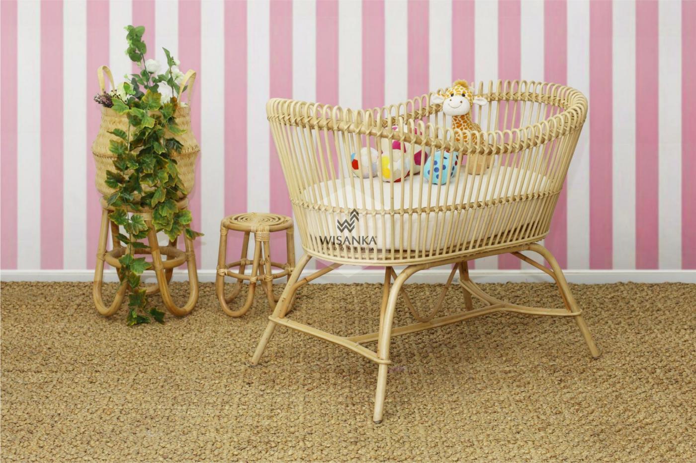 baby crib rattan