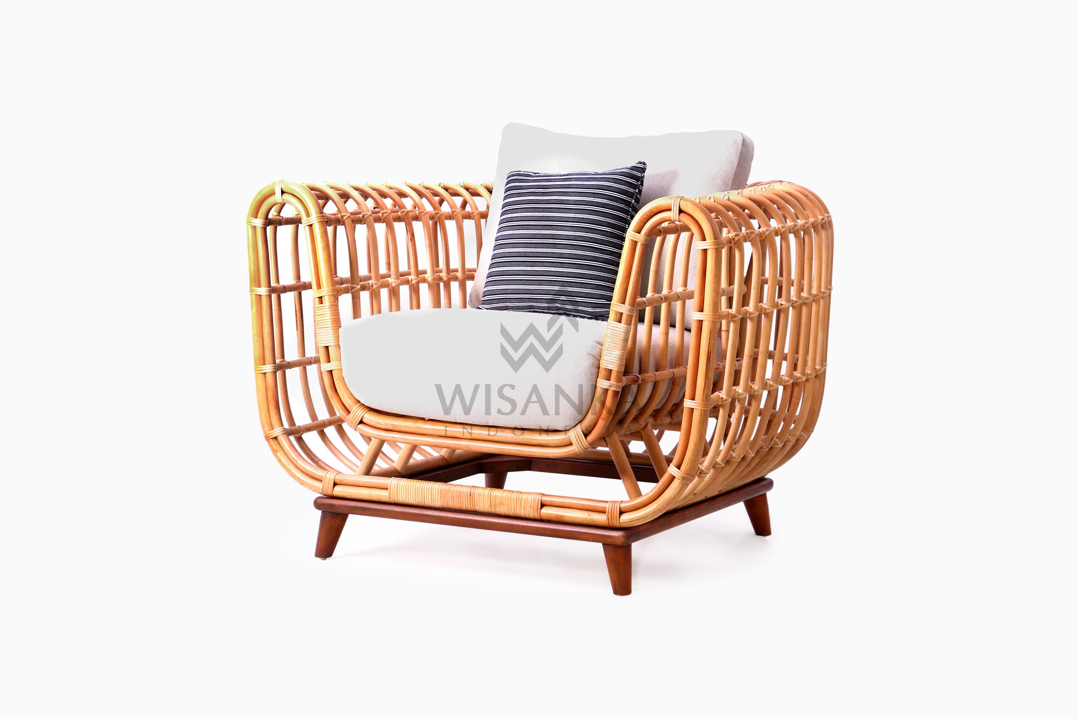 siena wicker rattan natural 1 seater living chair