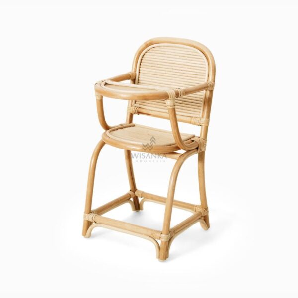 Ajax Doll High Chair - Rattan Kids Furniture