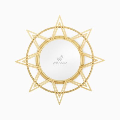 Asila Rattan Mirror - Natural Rattan Round Mirror Wall Decor