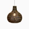 Banda Delta Rattan Hanging Lamp - Globe Pendants Lights - On