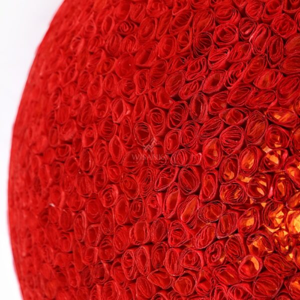 Curly Ball Table Lamp Red - Desk Lamp - detail