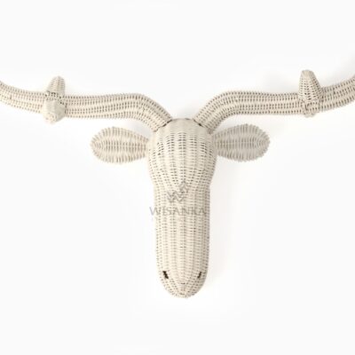 Deer Head Wall Decoration - Wicker Head Wall Decor for Nursery Room
