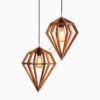 Diamo Hanging Lamp set - Wooden Decor Pendant Light