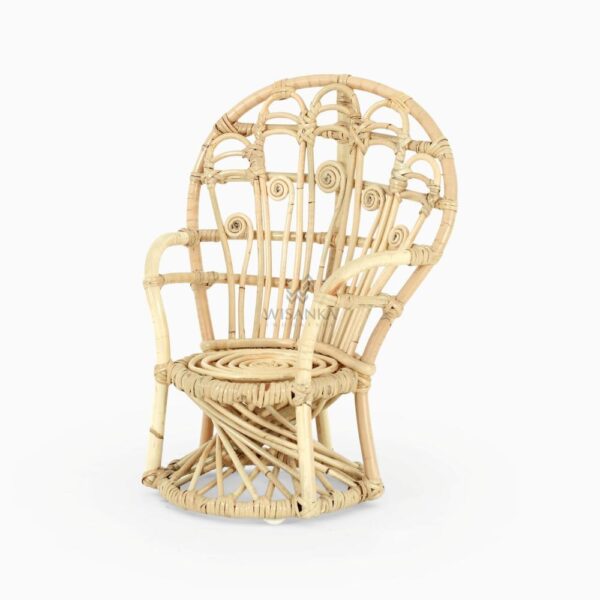 Doll Peacok Chair - Rattan Kids Toys Furniture