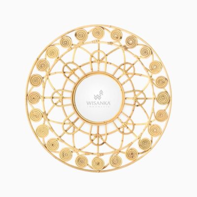 Dylan Rattan Mirror - Round Mirror Wall Decor
