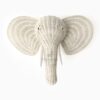 Elephant Head Wall Decoration - Wicker Rattan Nursery Decor