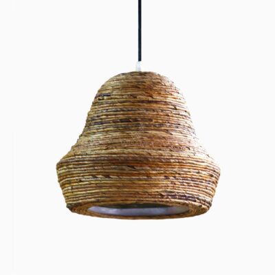 Koru Hanging Lamp with Banana - rattan pendant light - off
