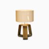 Lare Teak Table Lamp - Wooden Desk Lamp - on