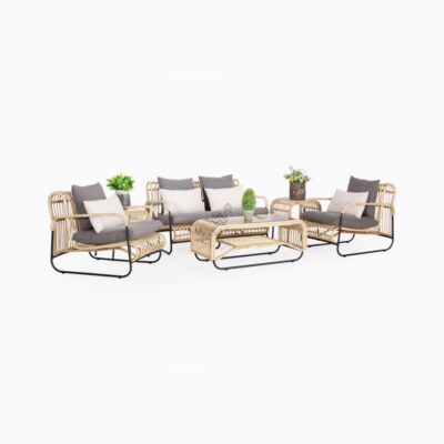 Akko Living Set - Wicker rattan Furniture