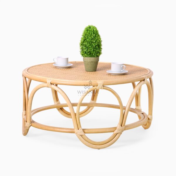 Dubbo 咖啡桌-藤制圆形咖啡桌