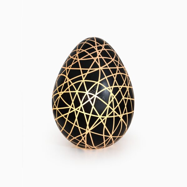 Lampadaire Eggie - Décor artisanal en résine