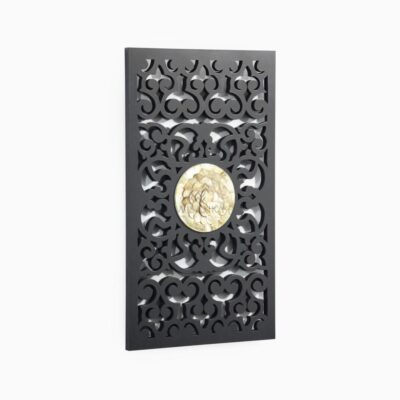 Harma Wall Decor Grey with Flower Capiz Patern