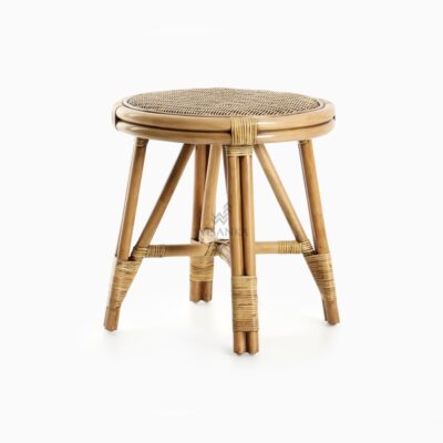 Lavender Rattan Stool