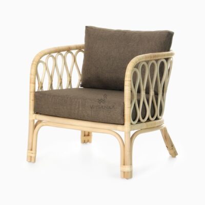 Mundo Arm Chair - Natural Rattan Room Living Seat