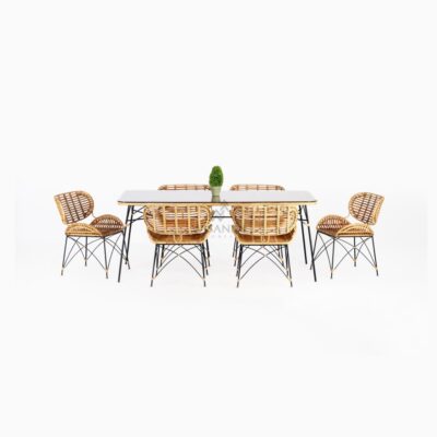 Noura Rattan Dining Set
