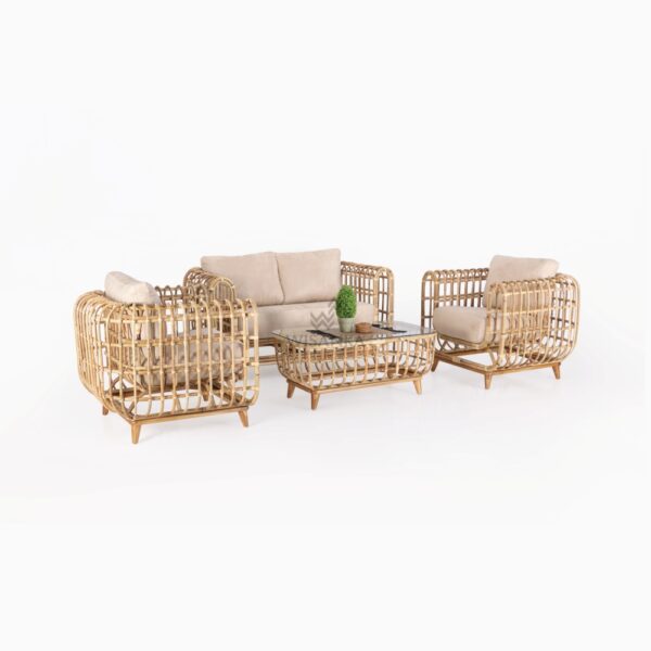 Siena Living Set - Wohnzimmer aus natürlichem Rattan