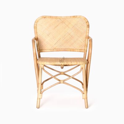 Vivi Dining Arm Chair - Natural - Rattan Dining Chair - front
