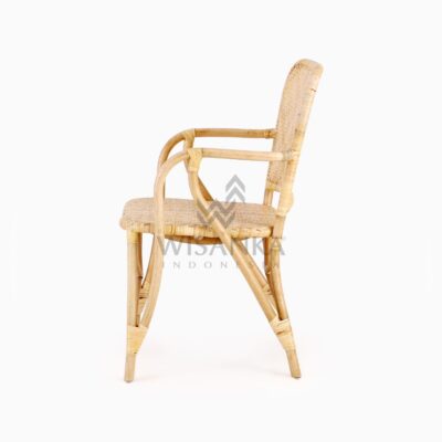 Vivi Dining Arm Chair - Natural - Rattan Dining Chair - side