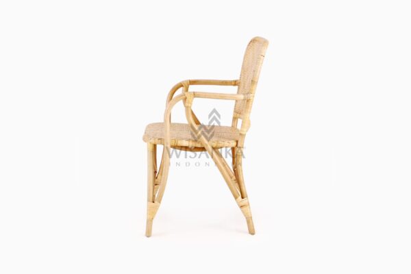 Vivi Dining Arm Chair - Naturel - Chaise de salle à manger en rotin - côté