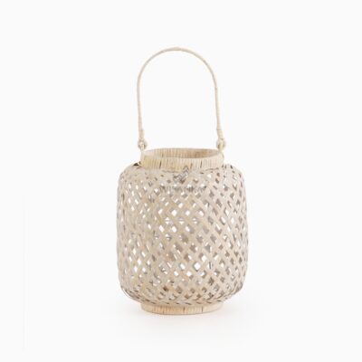 Candle Holder A - Bamboo White Wash