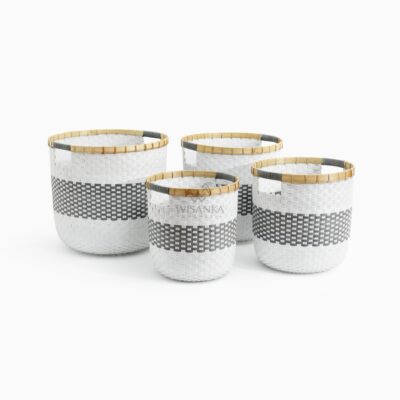 Fara Basket Set of 4 - Rattan Wicker Storage Basket