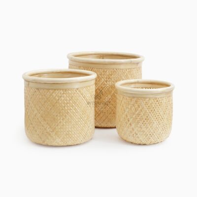 Fresia Round Bamboo Set of 3
