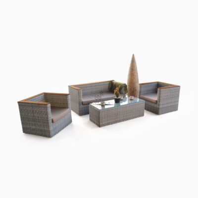 Oslo Living Set with Teak Arm