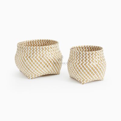 Round Belly Hubs Zigzag Set of 2