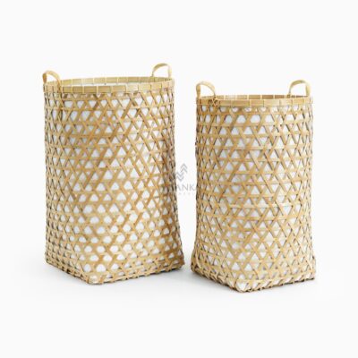 Round Loundrey Strapp Double Bambu Set 2