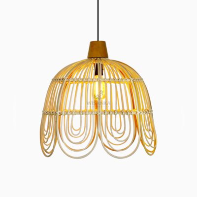 Ratu Hanging Lamp - Rattan Chandeliers Lights-on