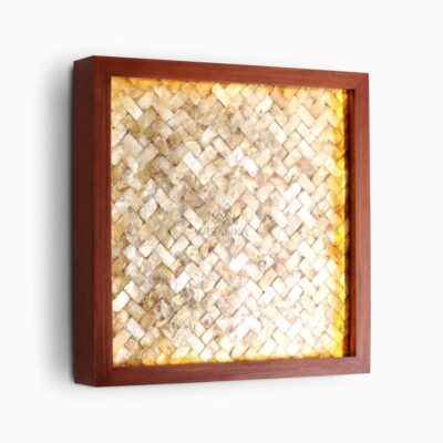 Tatya Square Wall Décor- Capiz Rectangle Pattern