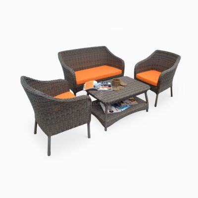 Travena Living Set - Garden Wicker Rattan Furniture