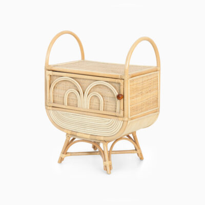 Lewi Kids Wardrobe - Wicker Kids Dolls Furniture - close