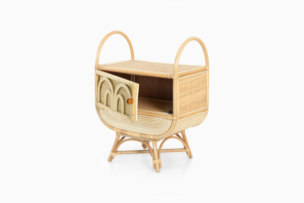 Луи Детска гардероба - плетен мебел за детски кукли - отворен