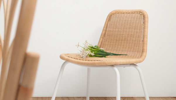 Rattan Furniture Arrangement with Focus Point