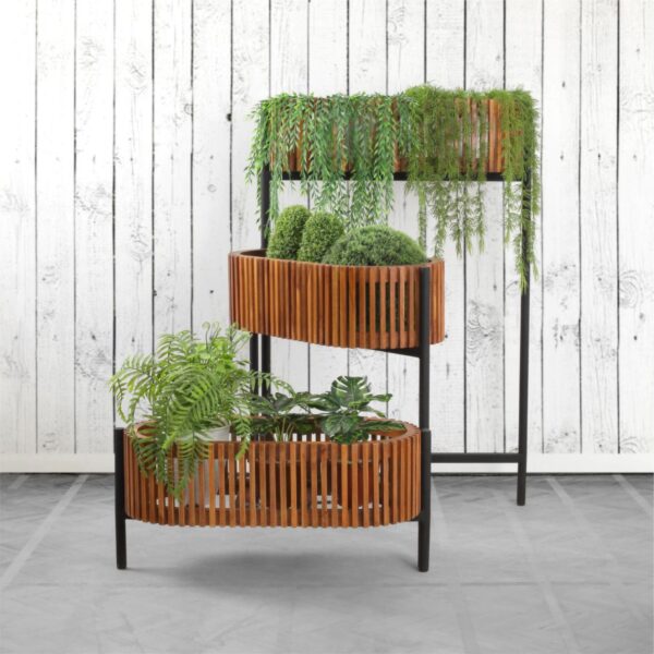 Carson Folding Planter - Outdoor Rattan Plant Stand