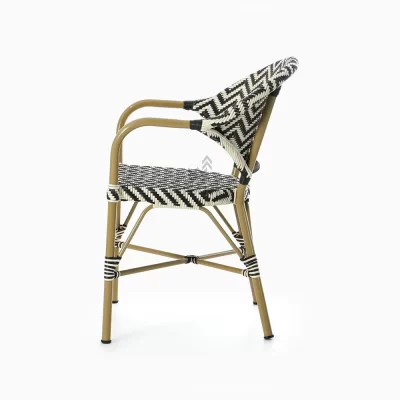Dean Bistro Chair - Rattan French Bistro Chairs - side view