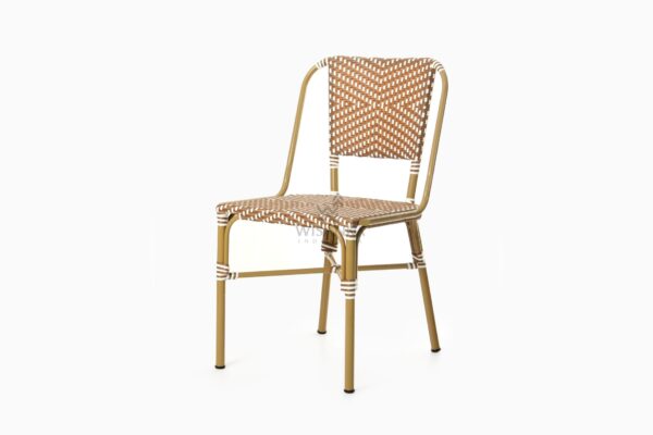 Olden Bistro Chair - Chaise de salle à manger d'extérieur en rotin - perspective