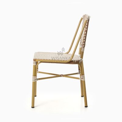 Olden Bistro Chair - Outdoor Rattan Dining Chair - side