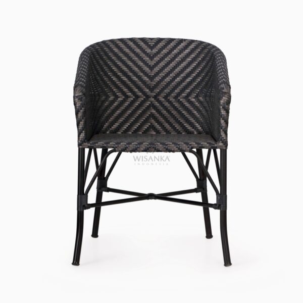 Uma Bistro Chair - Rattan Dining Arm Chair - front