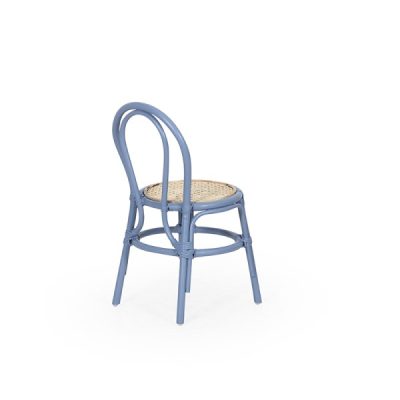 Kala Blue Chair - Children Rattan Furniture - rear