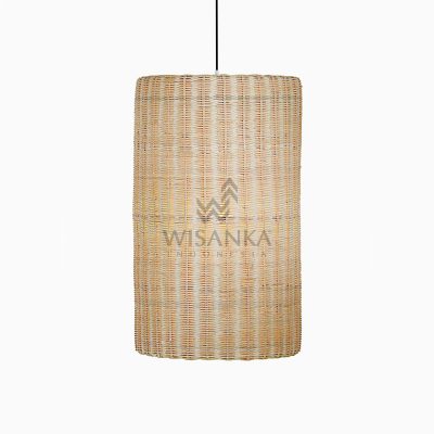 Daisy Hanging Lamp - Large - Rattan Pendant Lamp - On State