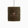 Daisy Hanging Lamp - Small - Rattan Pendant Light - On State
