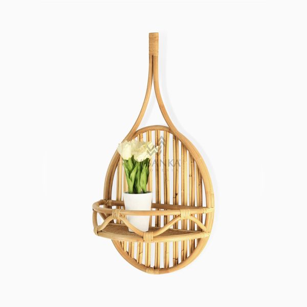 Olive Wall Shelves - Natural Rattan Wall Decoration