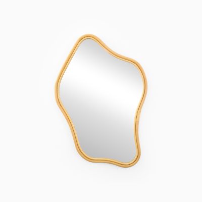 Pica Rattan Mirror - Natural Rattan Wavy Wall Mirror
