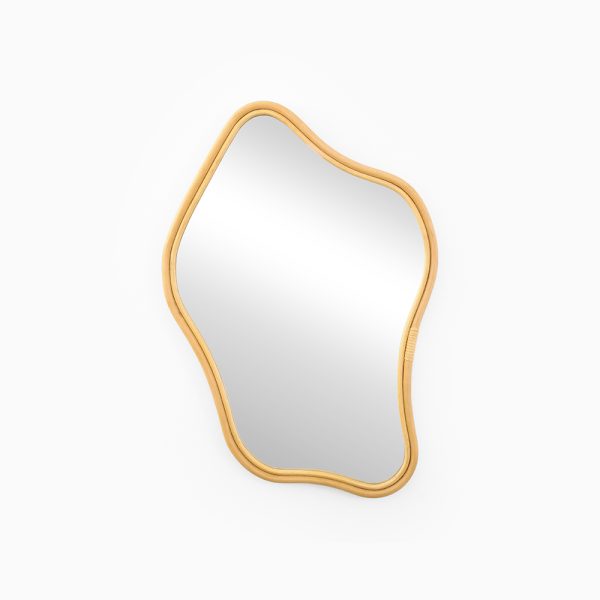 Pica Rattan Mirror - Golvende wandspiegel van natuurlijk rotan