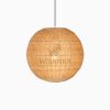 Taban Ball Hanging Lamp - Rattan Pendant Light - On State
