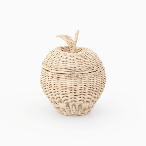 Кошница Б (Јаболко) - плетен корпа со капак